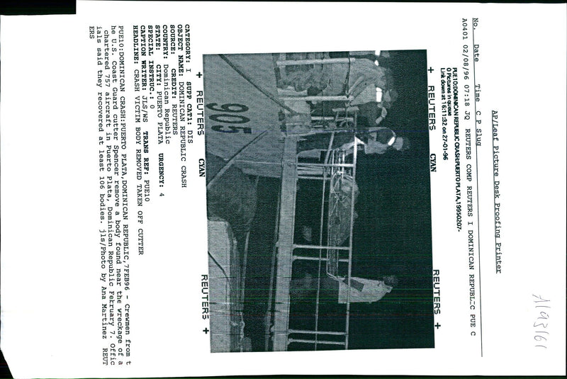 1996 PUE DOMINICAN REPUBLIC CRASH PUERTO ANA MARTINEZ AIRCRAFT WRITER COUNTRY - Vintage Photograph