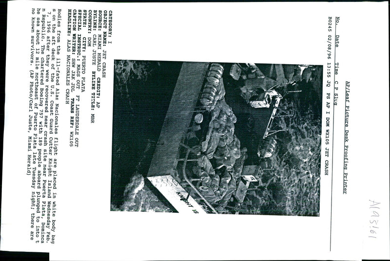 1996 THE CHARTERED BOEING WITH CARL JUSTE WHITE AIRCRAFT WRITER KNOWN FLIGHT - Vintage Photograph