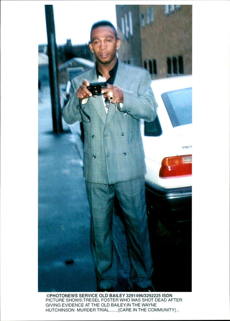 TRISEL FOSTER WAS SHOT DEAD AFTER GIVING EVIDENCE MURDER OLD BAILEY - Vintage Photograph