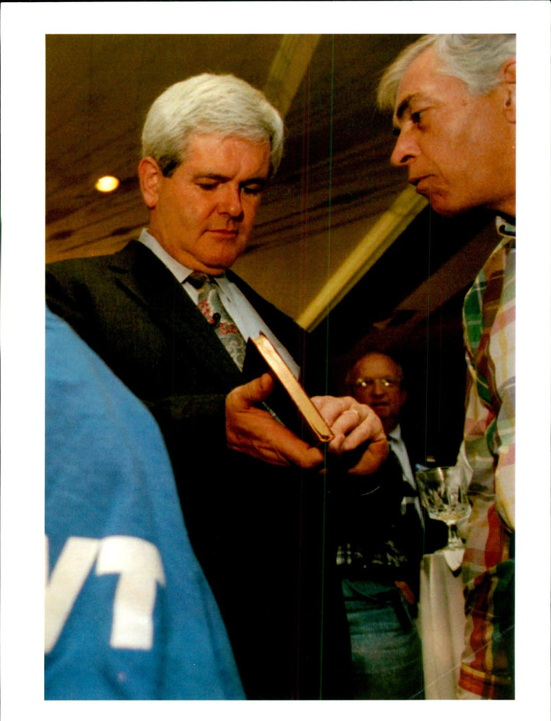 1994 NEWT GINGRICH WAS ELECTED THE HOUSE REPR TITLE USA WRITER COUNTRY - Vintage Photograph