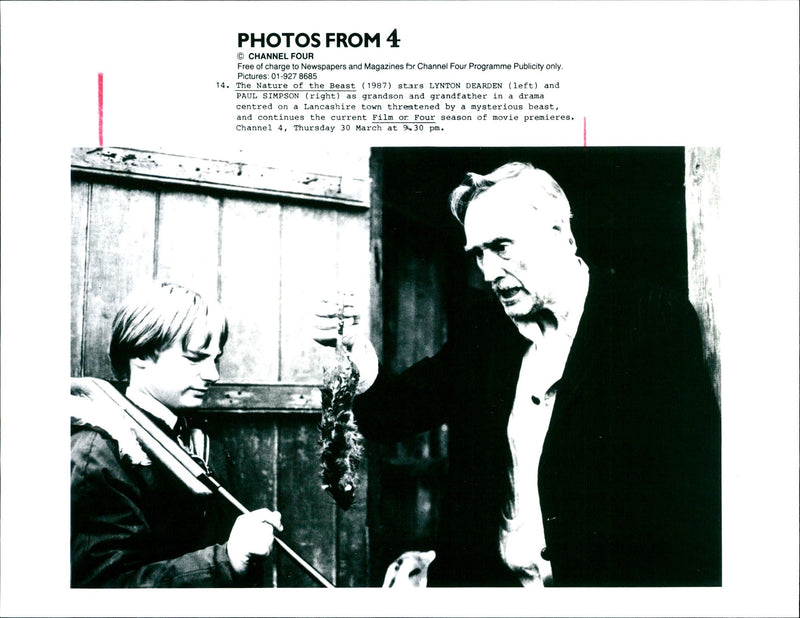 1987 THE NATURE BEAST STARS LYNTON DEARDEN AND PAUL SIMPSON MOVIE FILM - Vintage Photograph