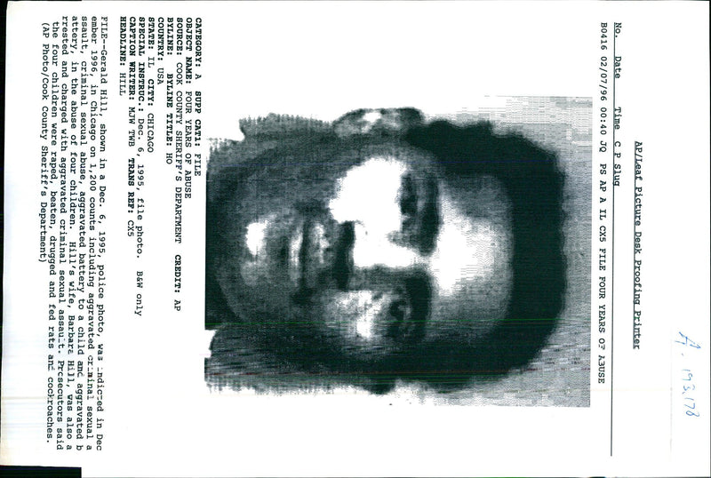 1996 LEAF PICTURE DESK PROOFING PRINTER DATE POLICE WRITER WIFE USA TITLE - Vintage Photograph