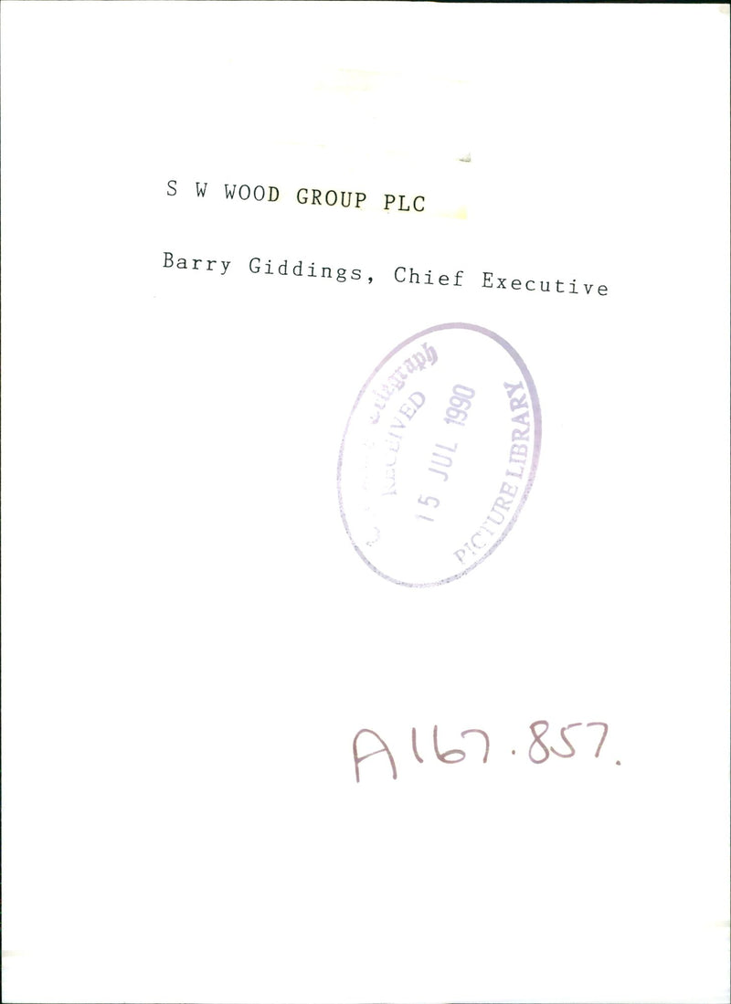 Barry Giddings - Vintage Photograph