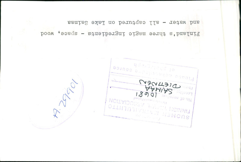 Lake Saimaa, Finland - Vintage Photograph