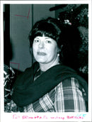 Miss Min Hogg, the writer, at a party in London - Vintage Photograph