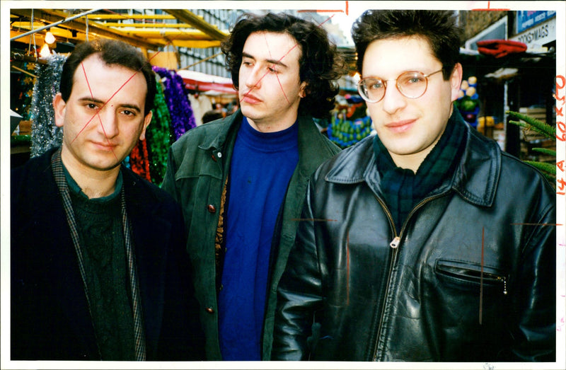 Armando Iannucci(left), Steve Coogan and co-writer Patrick Marber - Vintage Photograph