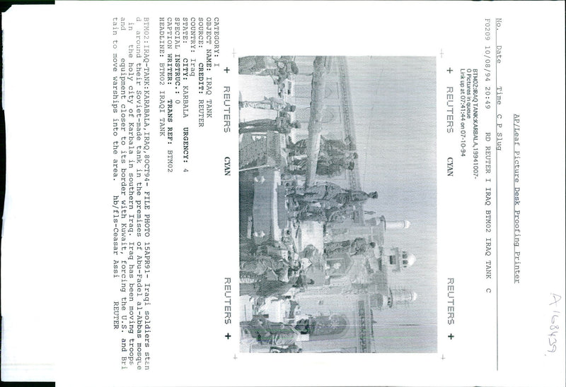 1994 IRAQ HAS BEEN MOVING TROOPS AND EQUIP FADEL ABBAS WRITER COUNTRY SOVIET - Vintage Photograph