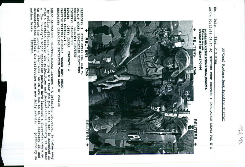 THE COUNTRYS MAR OPPOSITION PARTIES HAVE LAUNCHE NATHAN POLICE WRITER - Vintage Photograph