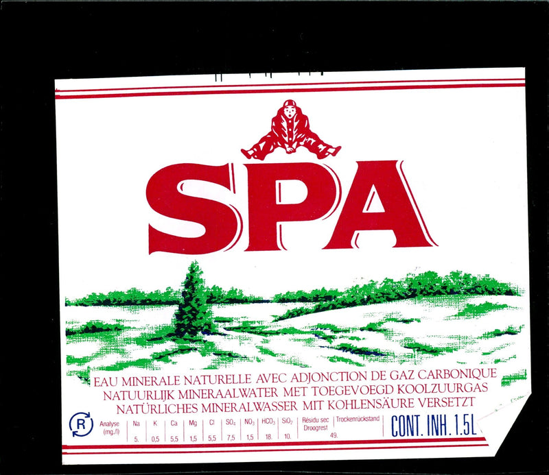 SPA EAU MINERALE NATURELLE AVEC ADJONCTION GAZ CARBONIQUE NATUURLIJK - Vintage Photograph
