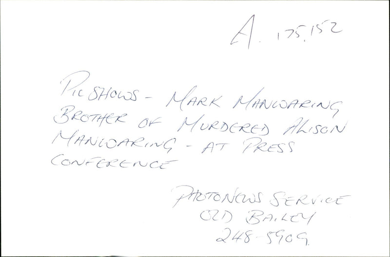 MURDERERS BROTHER FOUND GUILTY MURDERING HIS WAS SENT PRESS - Vintage Photograph