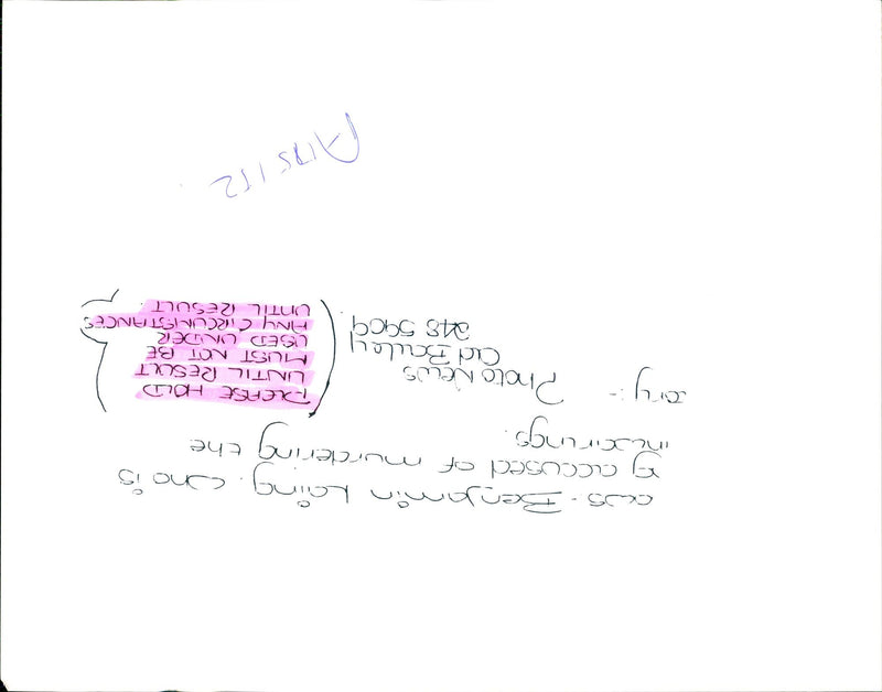 BENJAMIN HAINGONO ACCUSED MURDERING MARINGO BAILEY HIS PLEASE HOUD - Vintage Photograph