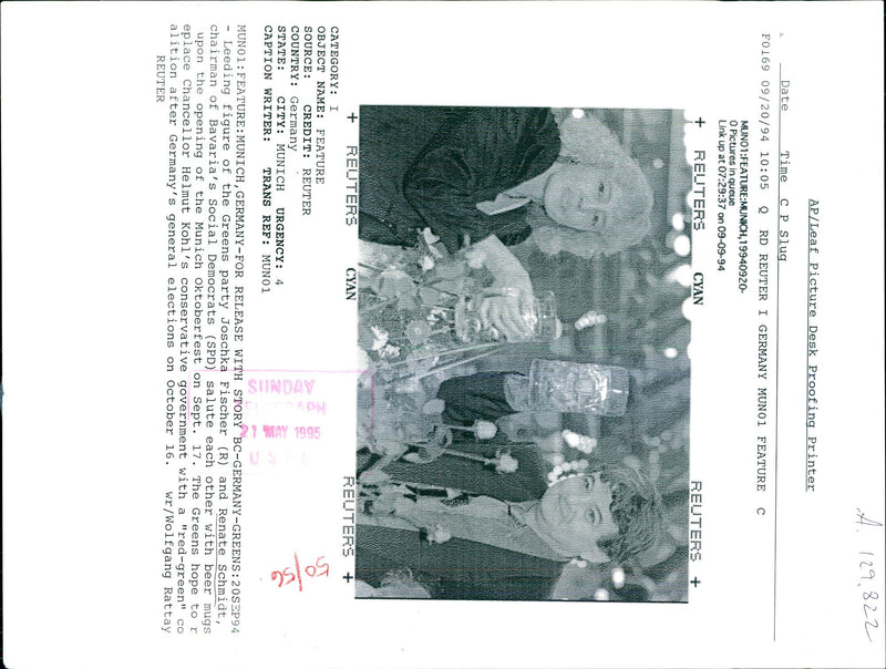 1994 RENATE SCHMIDT GREENS HOPE EPLACE CHANC FISCHER WRITER FIGURE COUNTRY - Vintage Photograph