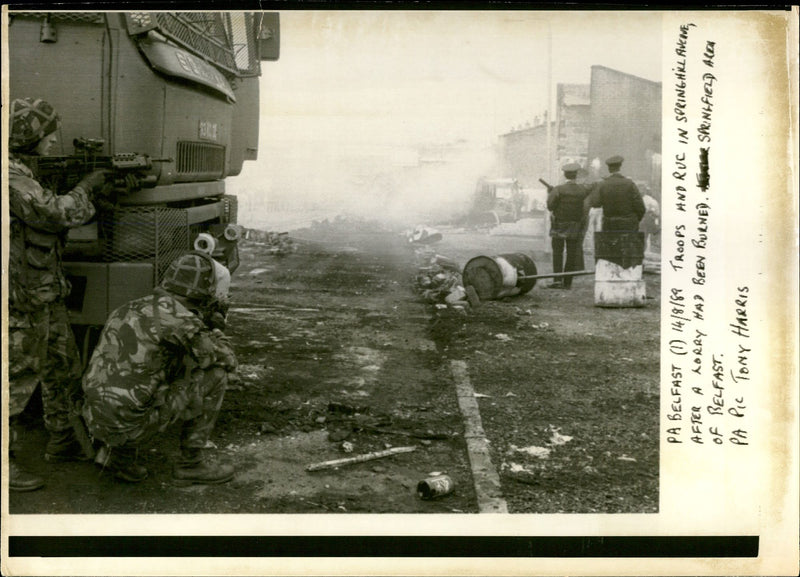 The British Army- Peace Keeping in Nothern Ireland - Vintage Photograph