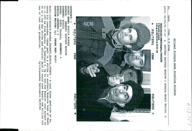 RUSSIAR COAL MINERS ALEXANDER NATRUSKIN KYL RUSSIAN WRITER - Vintage Photograph