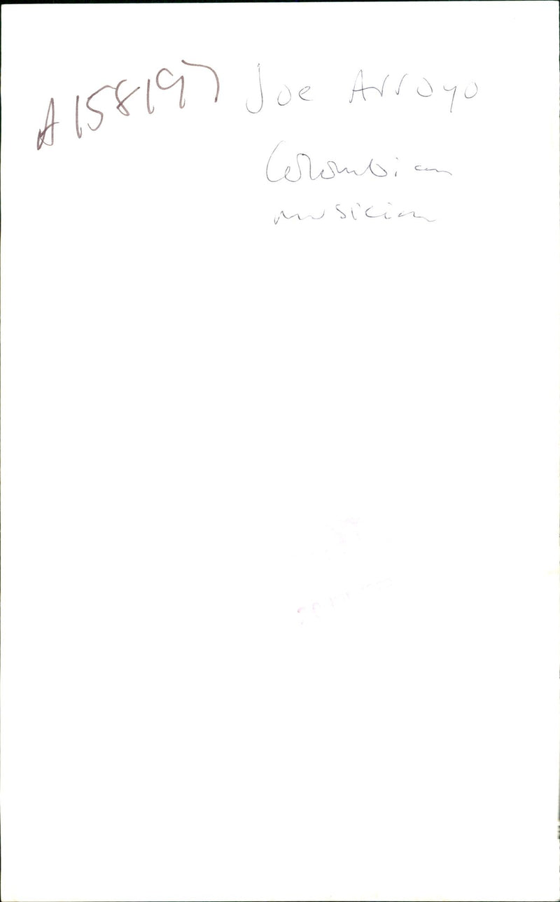 Colombian musician Joe Arroyo - Vintage Photograph