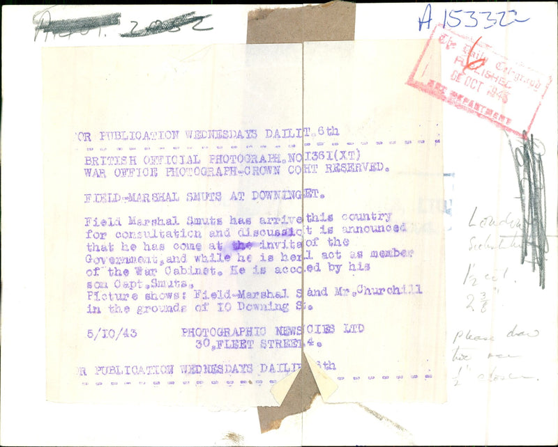 F/m Jan Smuts - Vintage Photograph