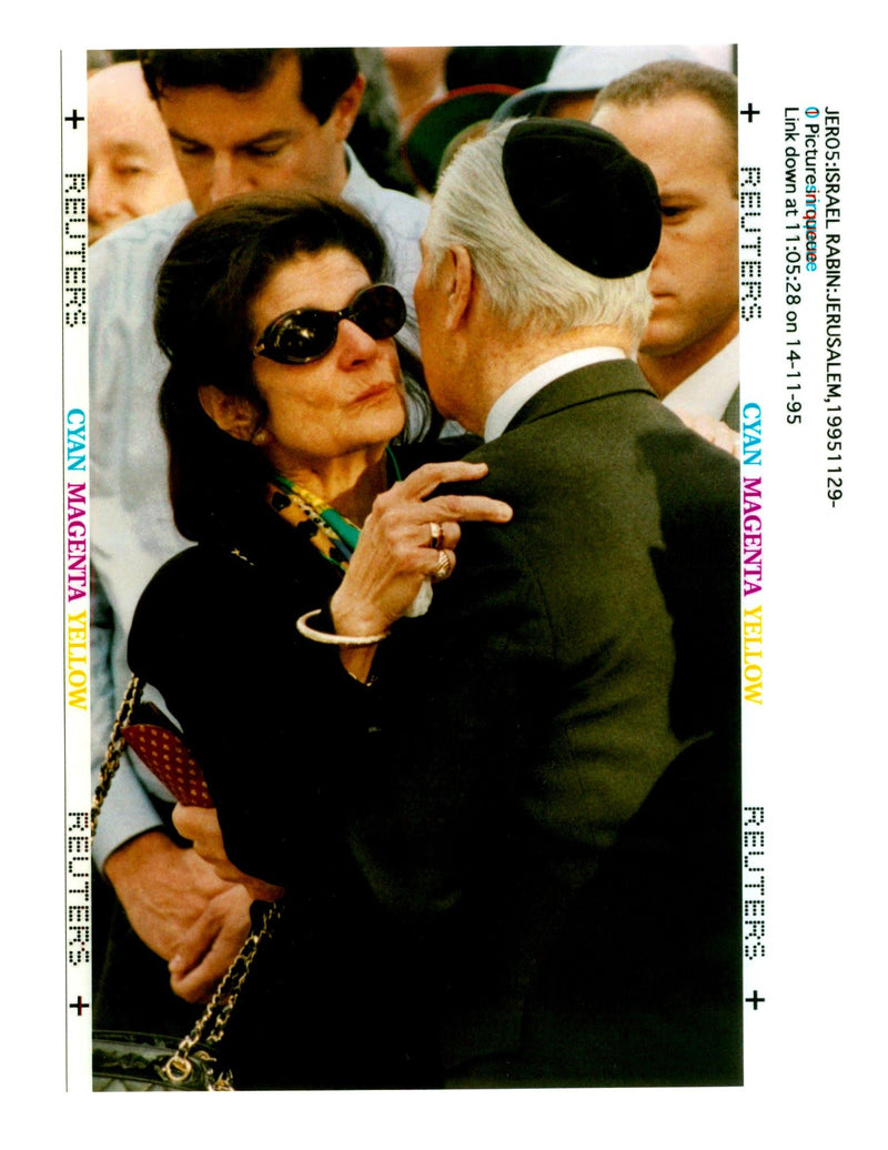 1995 JERO ISRAEL RABIN JERUSALEM PICT TOMER IFE PERES WRITER COUNTRY MEMBER - Vintage Photograph