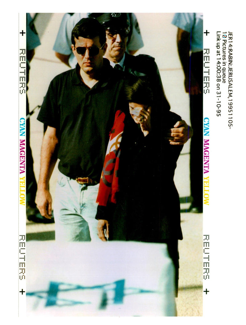 1995 LEAH RABIN WIFE ASSASSINATED YANNIS BEHRAKIS JER WRITER COUNTRY - Vintage Photograph