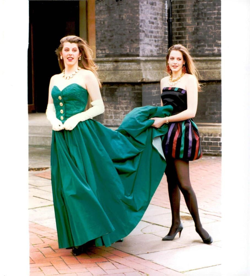 Camilla Fiona Astor with a model - Vintage Photograph