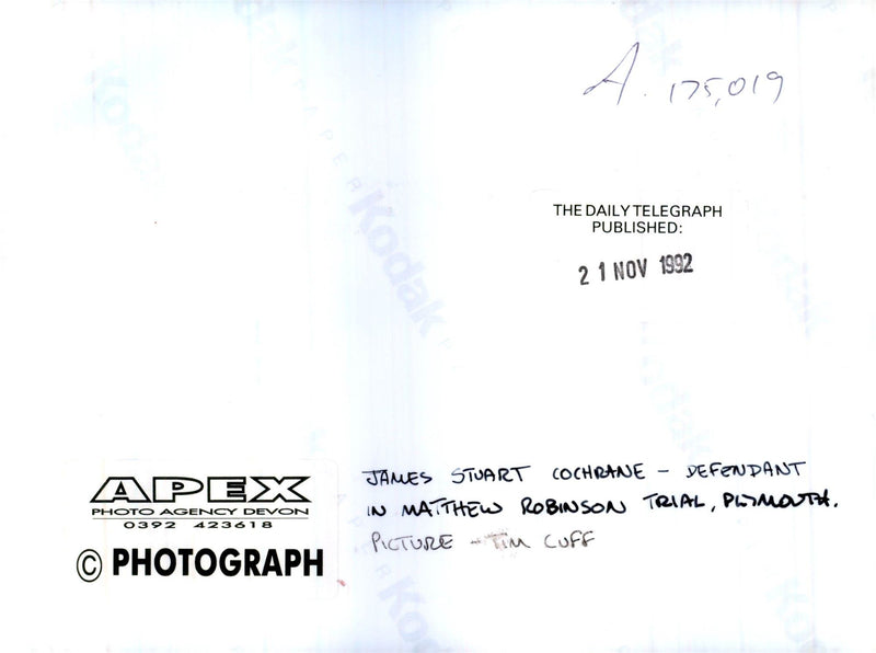 Matthew Robinson's murderer - Vintage Photograph