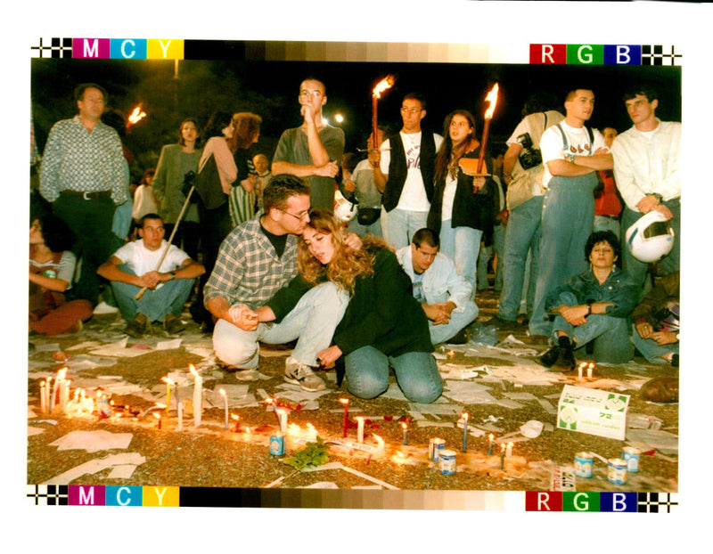 1995 ASS FILE LEAF PICTURE DESK TONY PRIME RABIN DEATH WRITER COUNTRY - Vintage Photograph