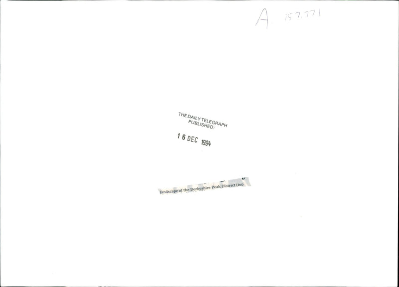 Derbyshire Peak District - Vintage Photograph