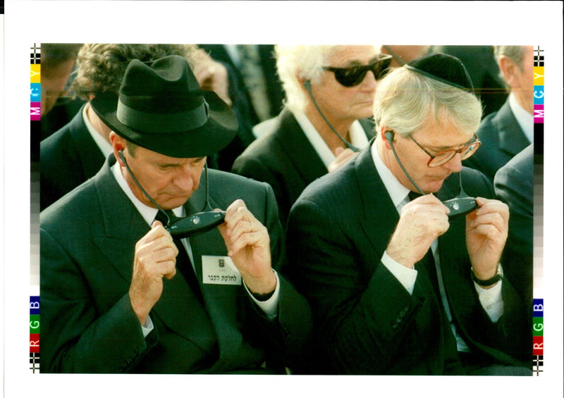 1995 FRENCH PRESIDENT JACQUES CHIRAC AND BRIT TONY PRIME JER JERUSALEM WRITER - Vintage Photograph