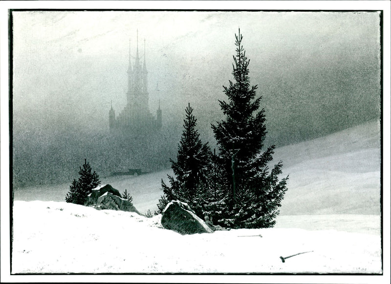 Winter Landscape by Caspar David Friedrich - Vintage Photograph