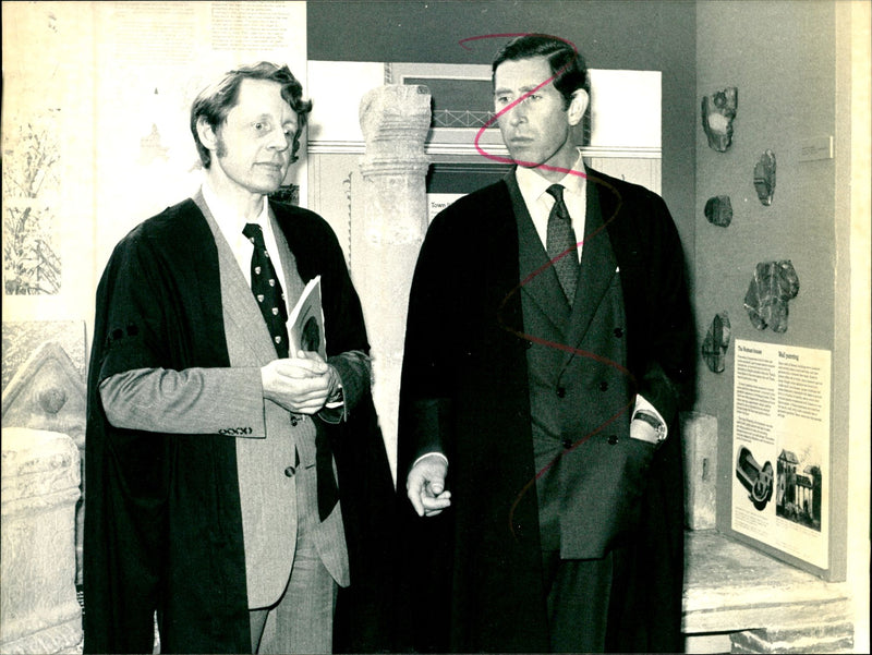 Prince Charles and Dr. David Phillipson. - Vintage Photograph