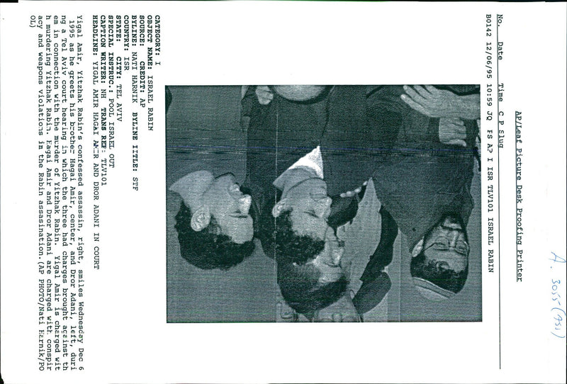 1995 ASI LEAF PICTURE DESK PROOFING PRI NATI HARNIK RABIN WRITER COUNTRY - Vintage Photograph