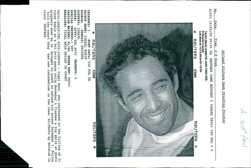 1995 ASS PICTURE DESK PROOFING HAVALUK RABIN POLICE WRITER COUNTRY - Vintage Photograph