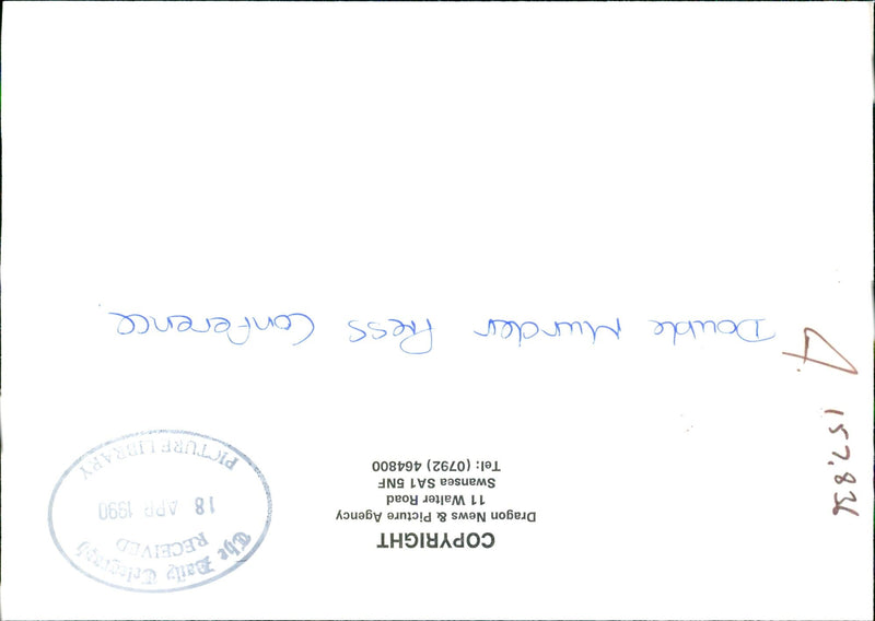 Double Murder Press Conference - Vintage Photograph