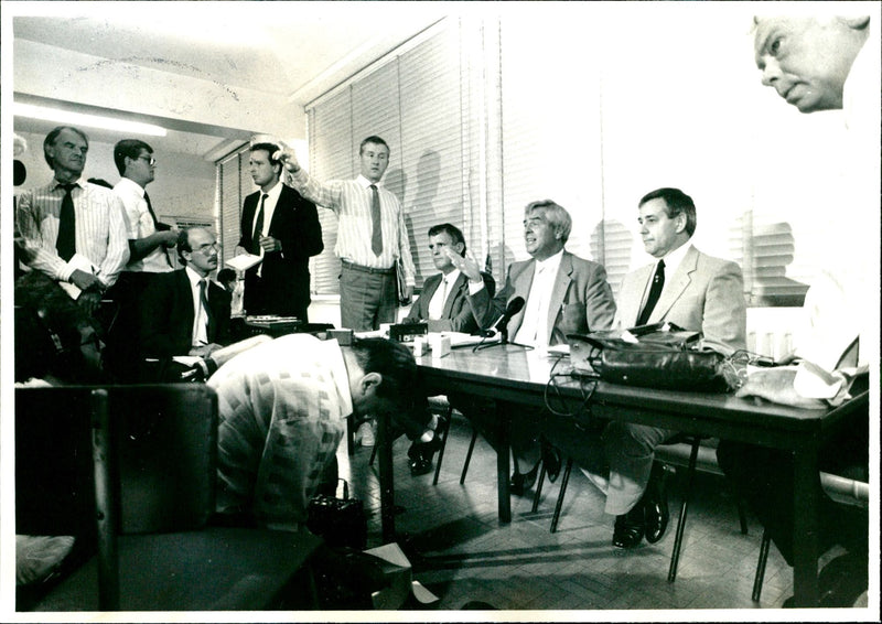 Double Murder Press Conference - Vintage Photograph