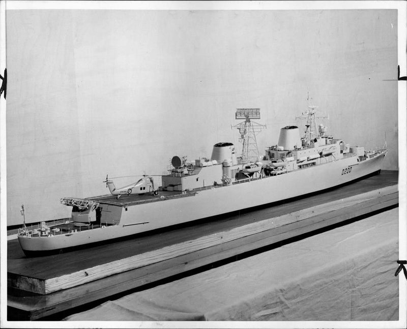 Navy's Guided Missle, Devonshire Ship - Vintage Photograph