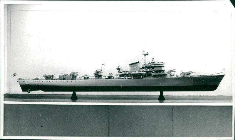 Model of the ship "Uppland" - Vintage Photograph