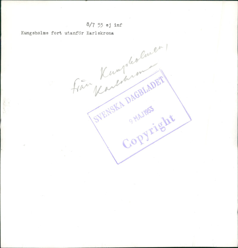 Kungsholms fort outside Karlskrona - Vintage Photograph