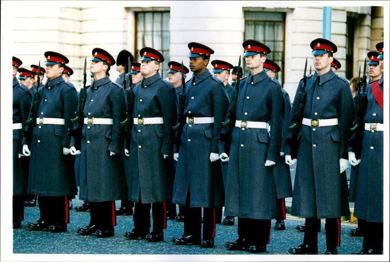 Army: Kings Regiment 1st Battalion. - Vintage Photograph