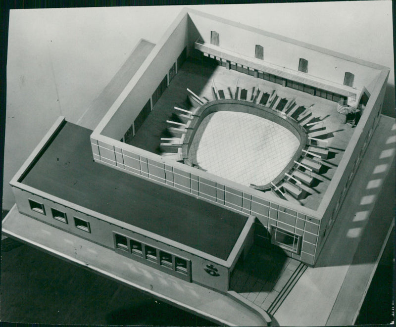 Model of the new post house of Kalmar - Vintage Photograph