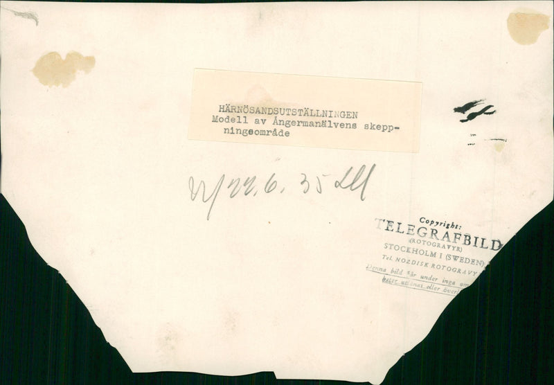 Model of the Angerman River's sailing area - Vintage Photograph