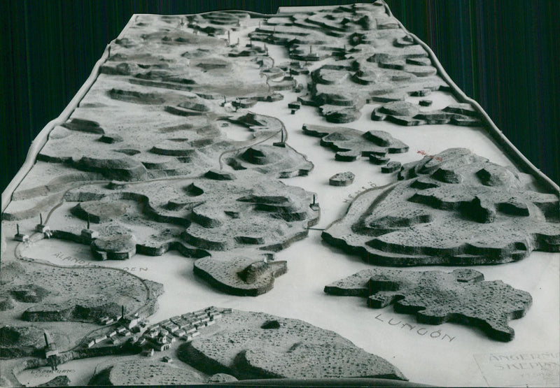 Model of the Angerman River's sailing area - Vintage Photograph