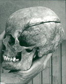 More than 60 skeletons found in connection with the excavation of St. Godehard's church in Lund. - Vintage Photograph