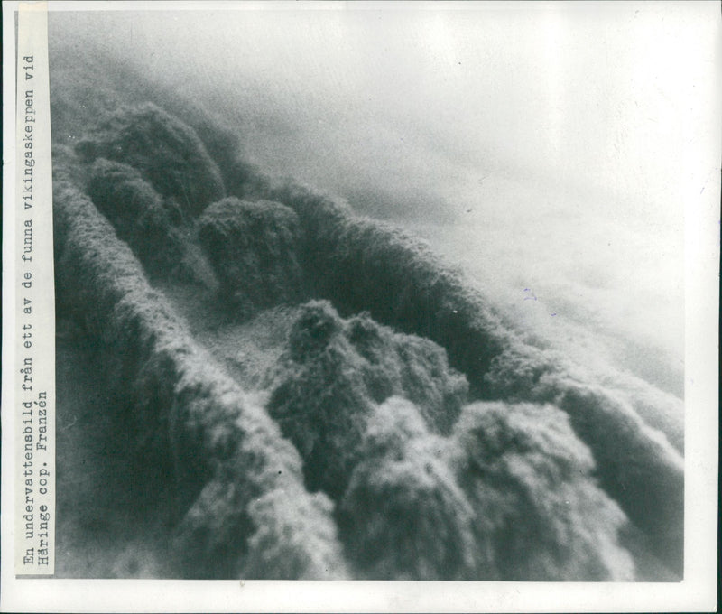 Underwater picture from one of the found Viking ships at HÃ¤ringe - Vintage Photograph