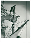 Real Wasa Detail of the Rig of the Red Month Model - Vintage Photograph