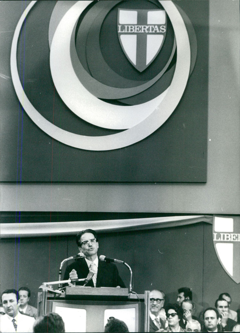 Flaminio Piccoli, Italian politician - Vintage Photograph