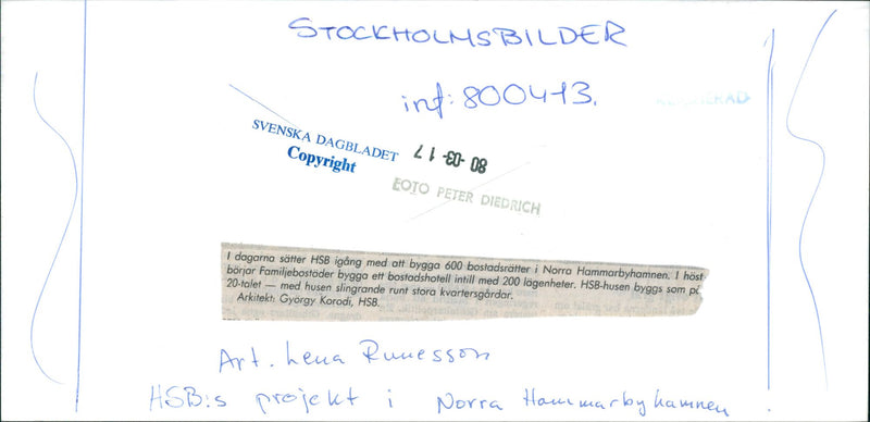 Housing model in Hammarby - Vintage Photograph