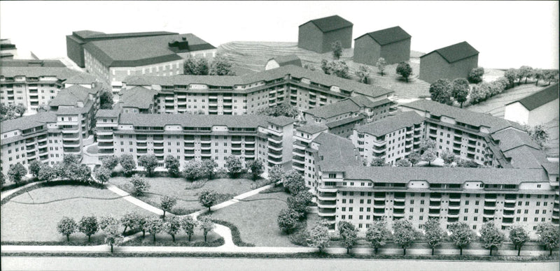 Housing model in Hammarby - Vintage Photograph
