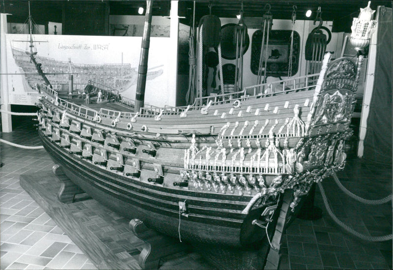 Model on a ship - Vintage Photograph