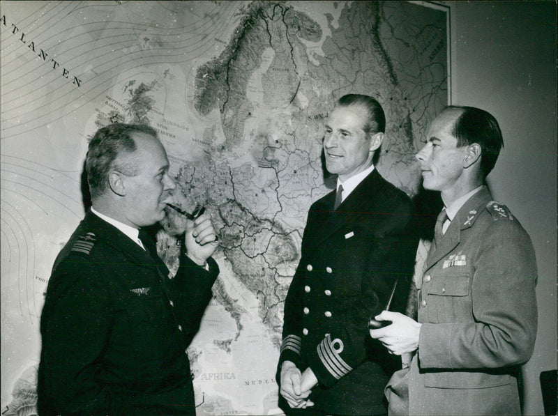 Major GÃ¶sta Norrbohm, Commander-in-Chief Torgils Wulff and Lieutenant Colonel Stig NihlÃ©n - Vintage Photograph