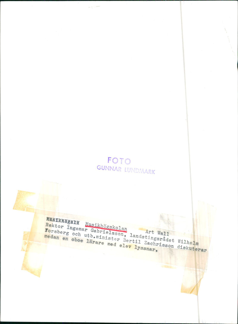 Stockholm Pictures School of Music. - Vintage Photograph