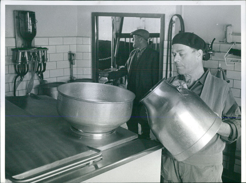 The Milk Central (Mjölkcentralen) collects the milk in the tanks from the farms in Södertörn - Vintage Photograph